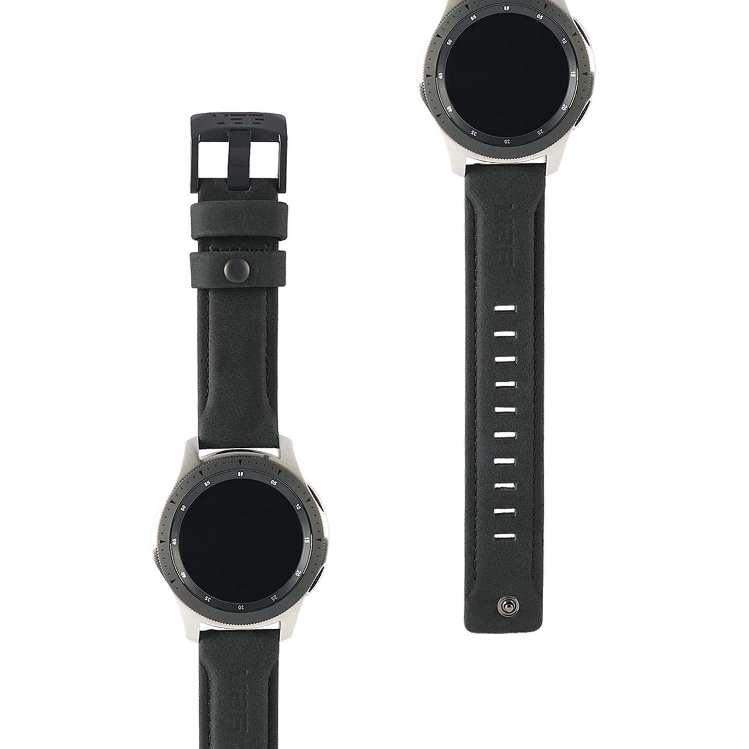 Leather Watch Strap Galaxy Watch 46mm Black