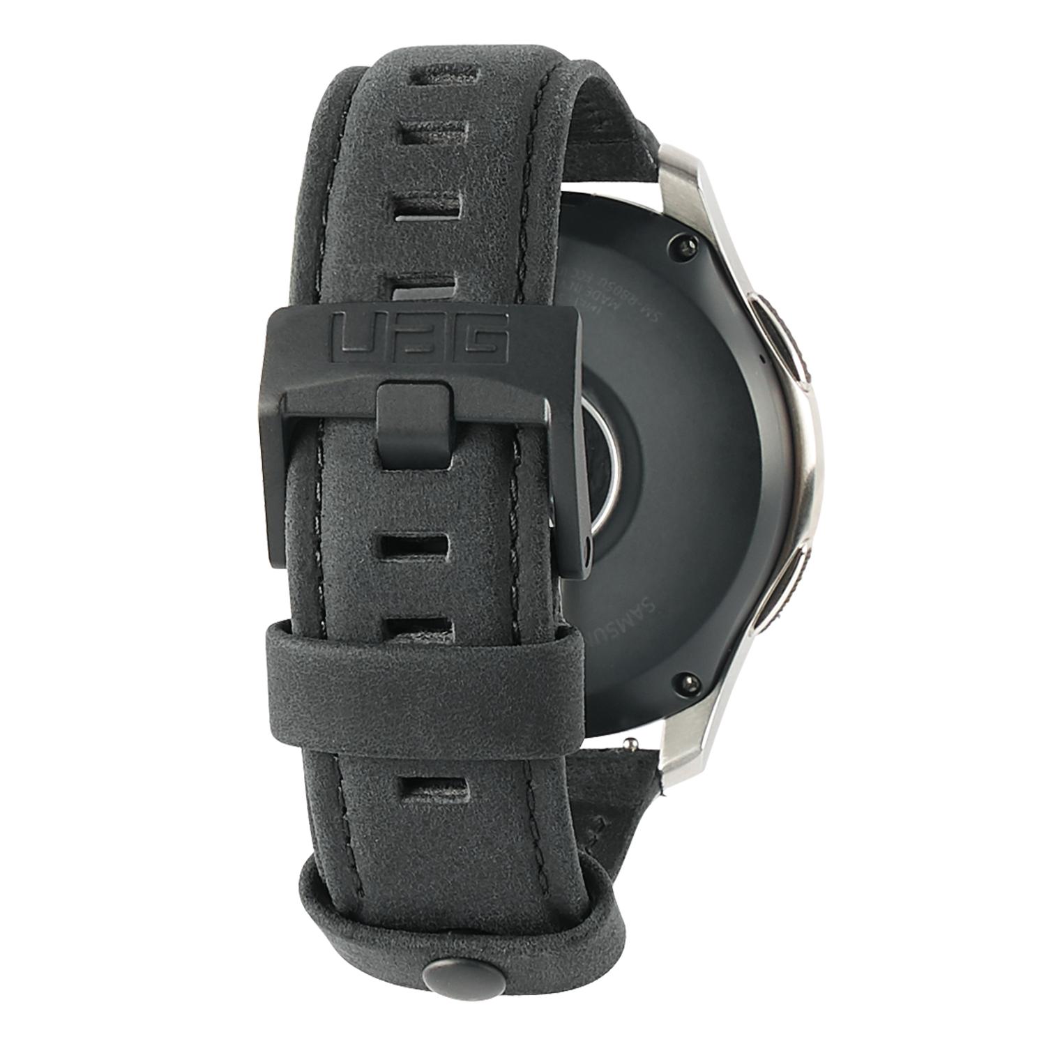 Leather Watch Strap Galaxy Watch 46mm Black