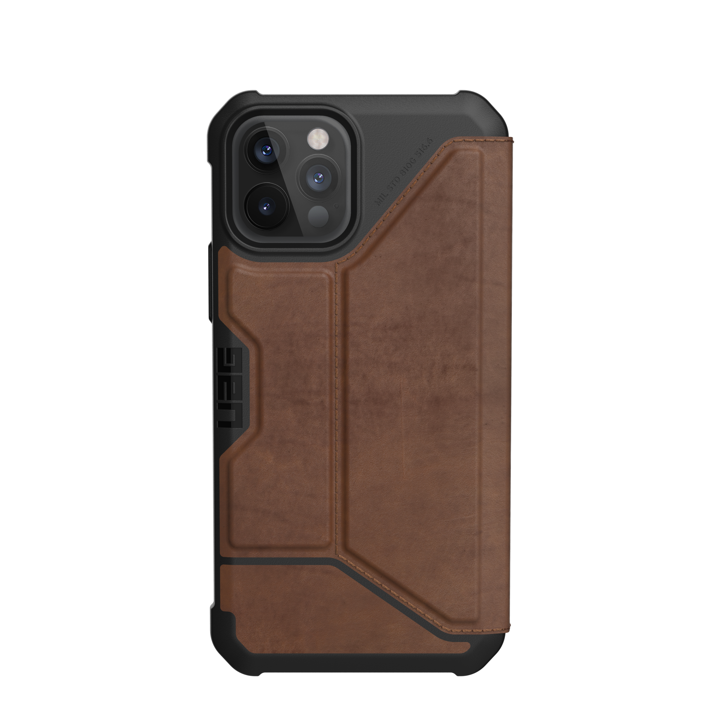 Metropolis Wallet Case iPhone 12 Pro Max Leather Brown