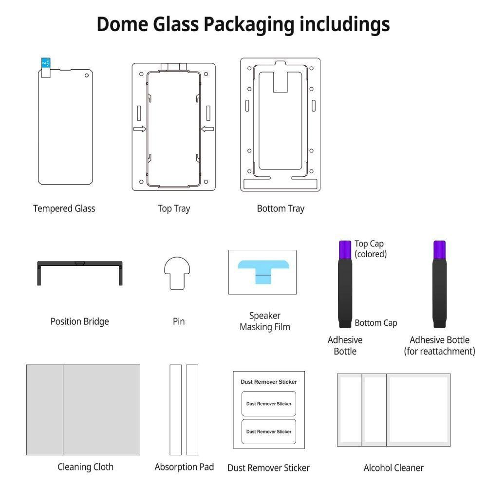 Dome Glass Replacement Screen Protector Galaxy S10 Plus