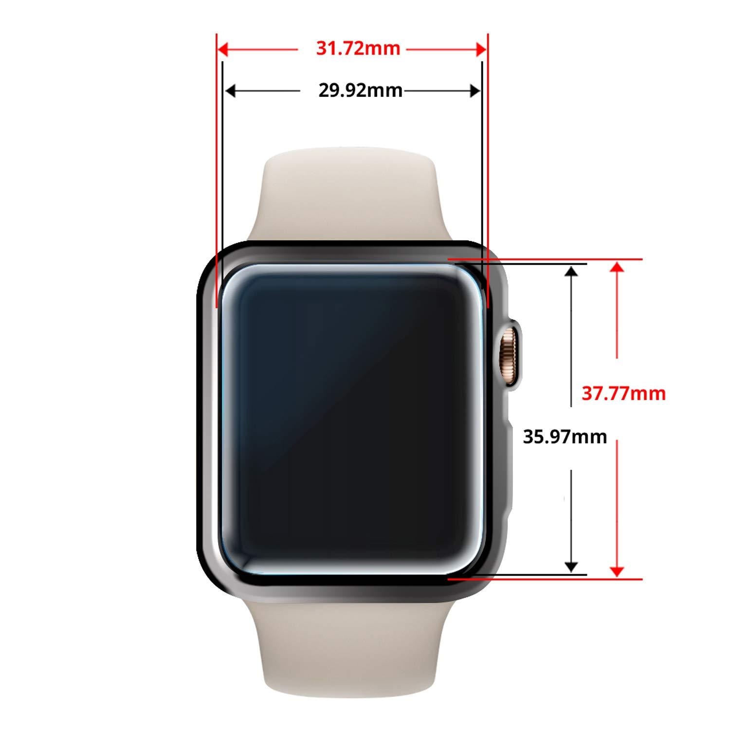 Dome Glass Screen Protector Apple Watch 44mm (2-pack)