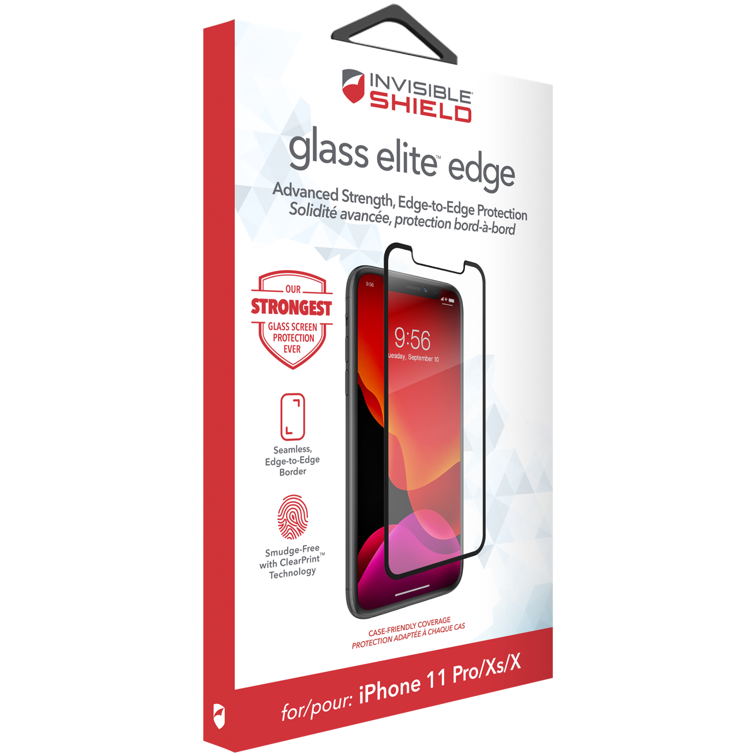 InvisibleShield Glass Elite Edge iPhone 11 Pro/XS/X Black
