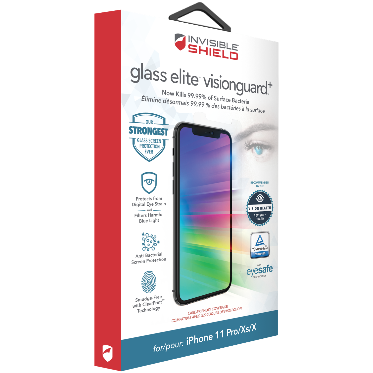 InvisibleShield Glass Elite Visionguard+ iPhone X/XS/11 Pro