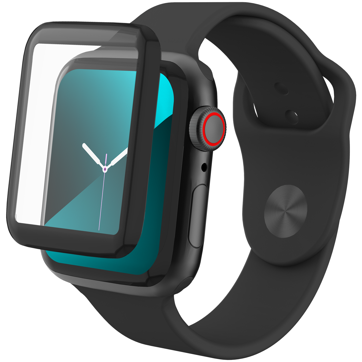 InvisibleShield GlassFusion Apple Watch 44mm Black