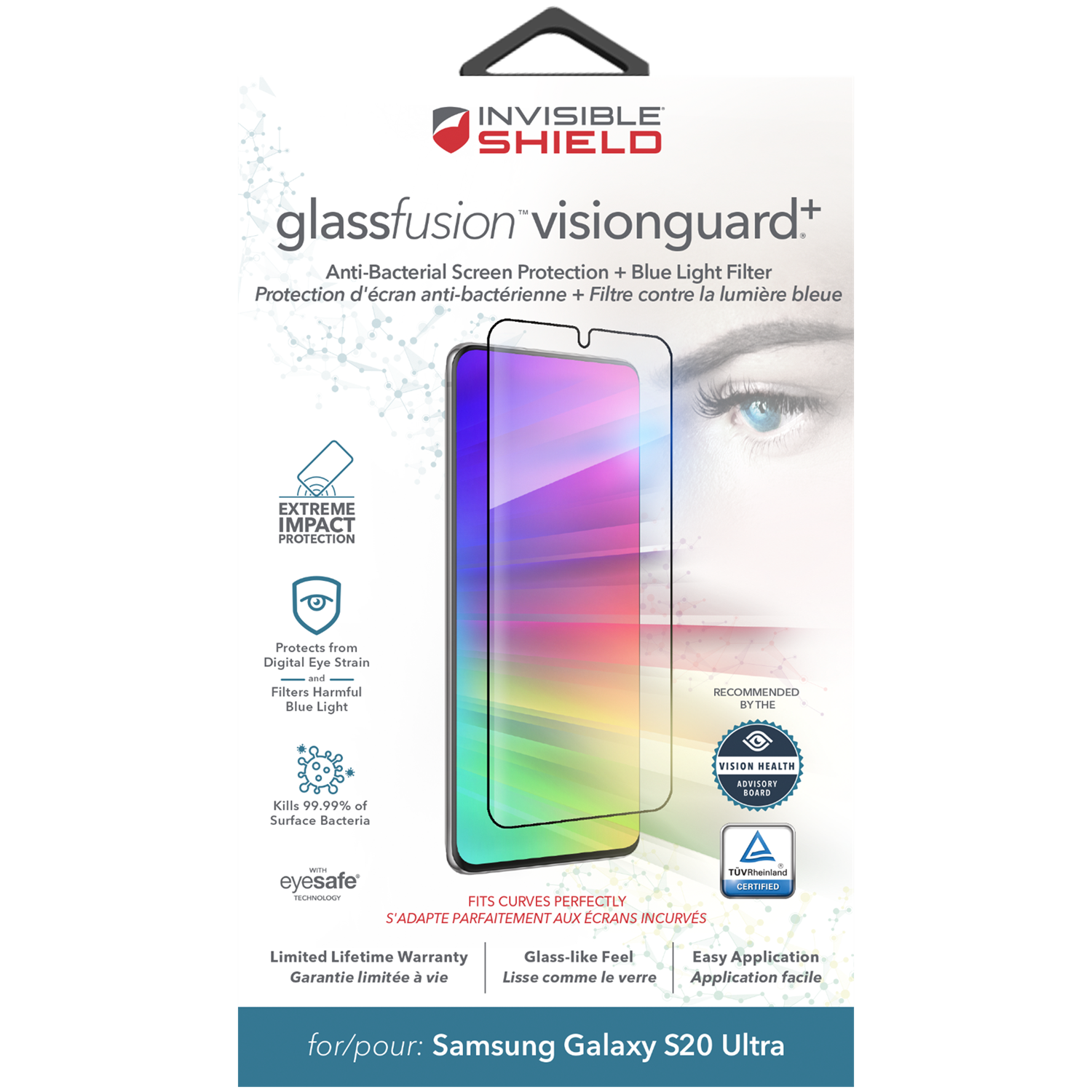 InvisibleShield GlassFusion Visionguard+ Galaxy S20 Ultra